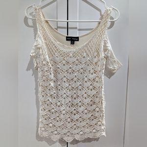 Mason & Mackenzie lace top, size XS, Ivory